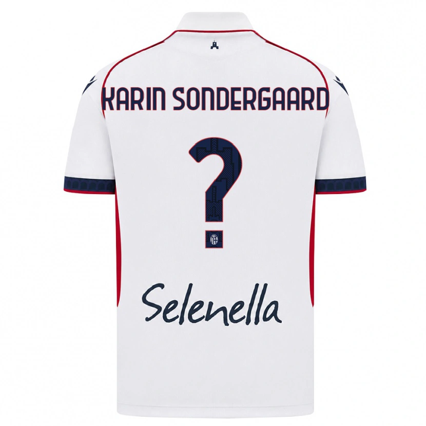 Danxen Dzieci Alice Karin Sondergaard #0 Biały Czerwony Królewski Niebieski Wyjazdowa Koszulka 2026/27 Koszulki Klubowe