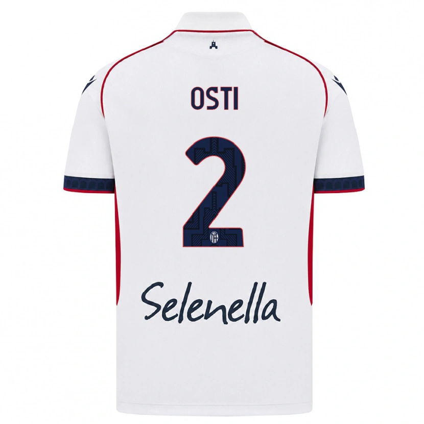 Danxen Dzieci Gabriele Osti #2 Biały Czerwony Królewski Niebieski Wyjazdowa Koszulka 2026/27 Koszulki Klubowe