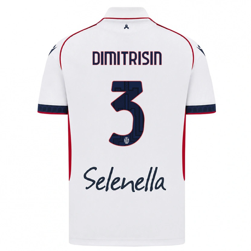 Danxen Dzieci Danila Dimitrișin #3 Biały Czerwony Królewski Niebieski Wyjazdowa Koszulka 2026/27 Koszulki Klubowe