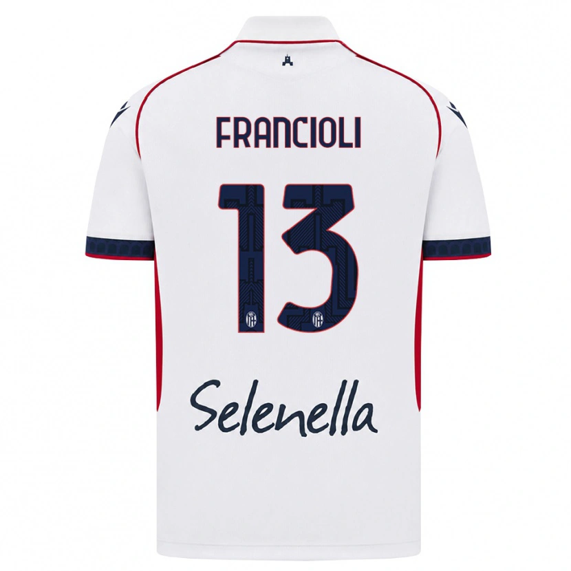 Danxen Dzieci Diego Francioli #13 Biały Czerwony Królewski Niebieski Wyjazdowa Koszulka 2026/27 Koszulki Klubowe