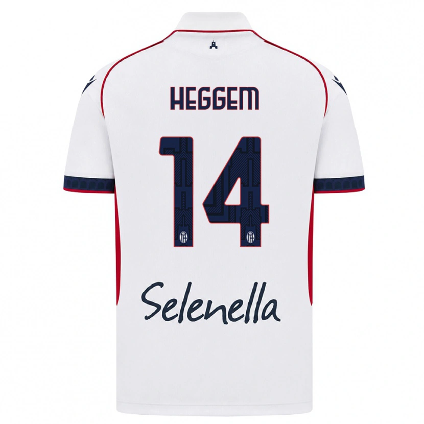 Danxen Dzieci Torbjørn Heggem #14 Biały Czerwony Królewski Niebieski Wyjazdowa Koszulka 2026/27 Koszulki Klubowe