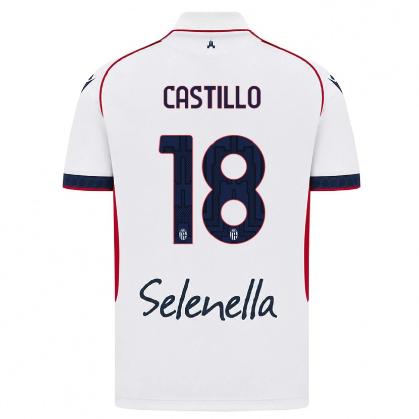 Danxen Dzieci Tomas Castillo #18 Biały Czerwony Królewski Niebieski Wyjazdowa Koszulka 2026/27 Koszulki Klubowe
