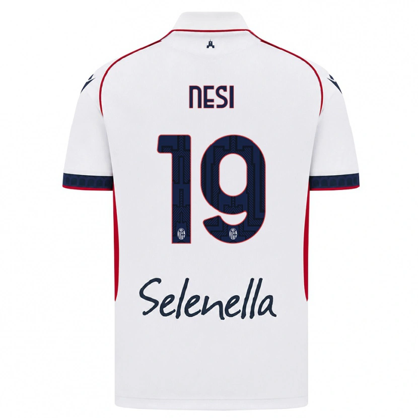 Danxen Dzieci Luca Nesi #19 Biały Czerwony Królewski Niebieski Wyjazdowa Koszulka 2026/27 Koszulki Klubowe