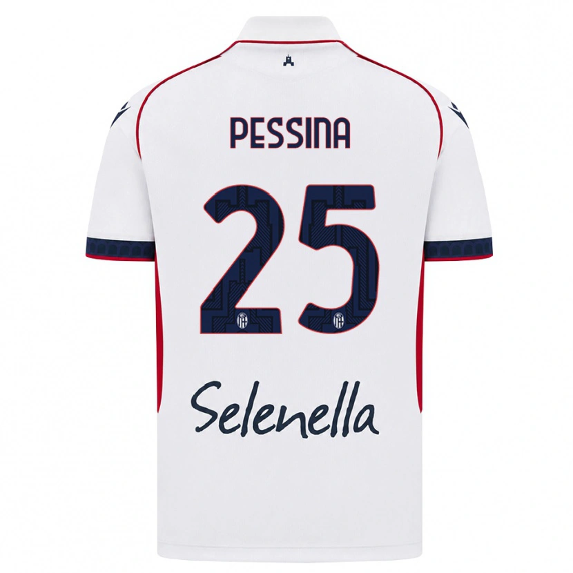 Danxen Dzieci Massimo Pessina #25 Biały Czerwony Królewski Niebieski Wyjazdowa Koszulka 2026/27 Koszulki Klubowe