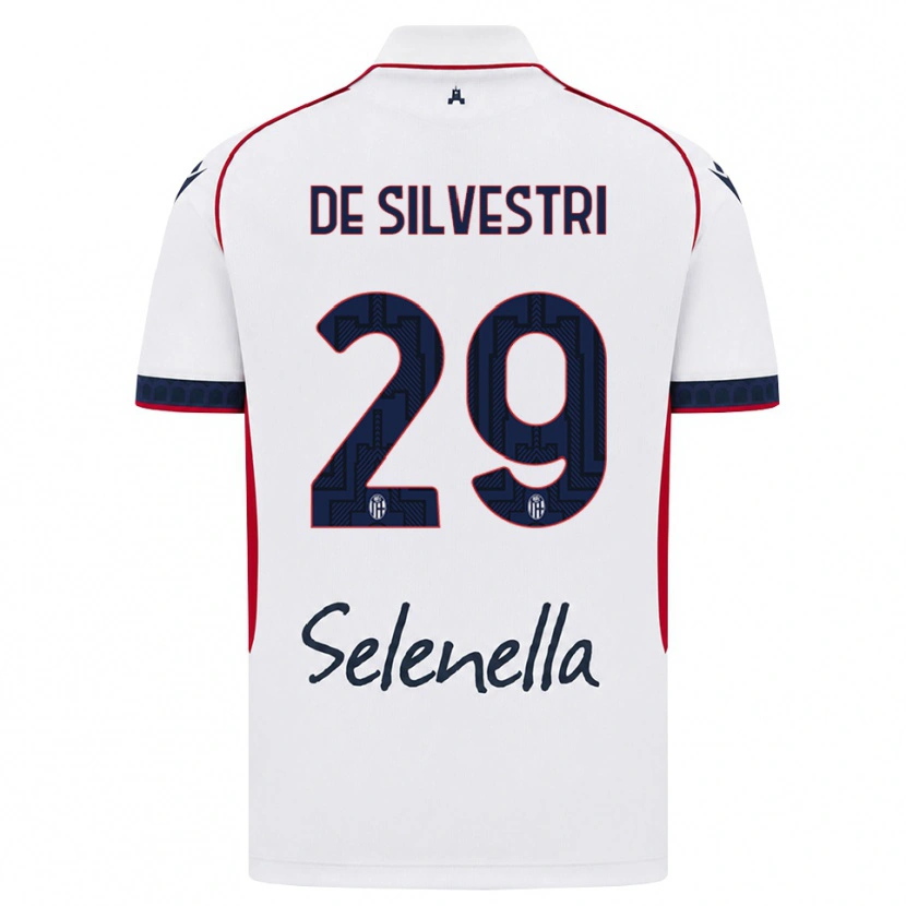 Danxen Dzieci Lorenzo De Silvestri #29 Biały Czerwony Królewski Niebieski Wyjazdowa Koszulka 2026/27 Koszulki Klubowe