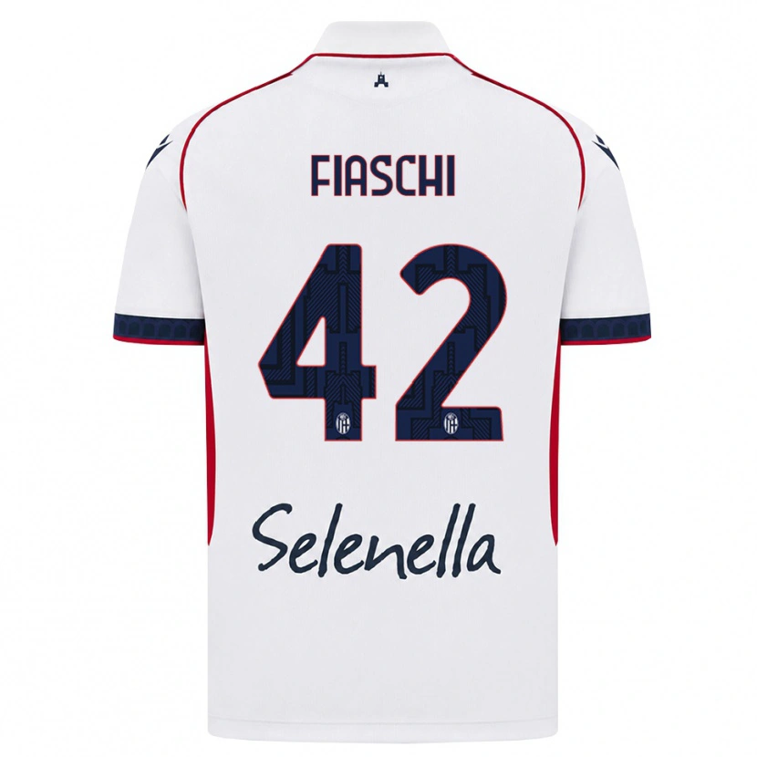 Danxen Dzieci Marco Fiaschi #42 Biały Czerwony Królewski Niebieski Wyjazdowa Koszulka 2026/27 Koszulki Klubowe