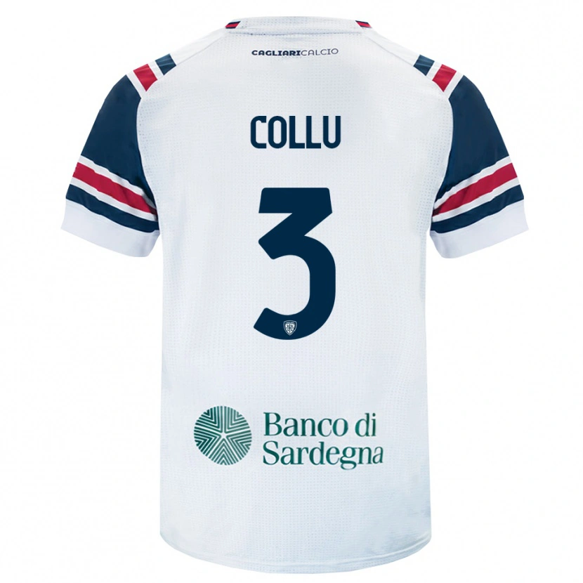 Danxen Dzieci Davide Collu #3 Biały Czerwony Zielony Wyjazdowa Koszulka 2026/27 Koszulki Klubowe