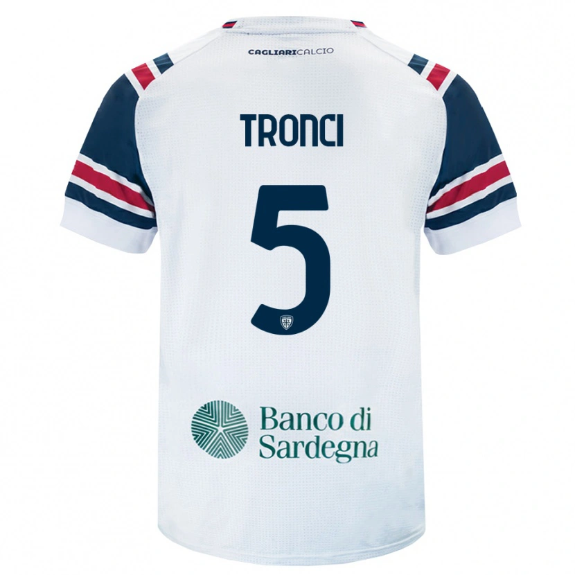 Danxen Dzieci Luca Tronci #5 Biały Czerwony Zielony Wyjazdowa Koszulka 2026/27 Koszulki Klubowe