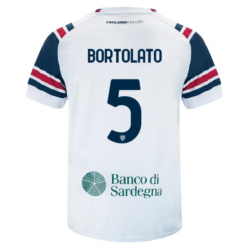 Danxen Dzieci Filippo Bortolato #5 Biały Czerwony Zielony Wyjazdowa Koszulka 2026/27 Koszulki Klubowe