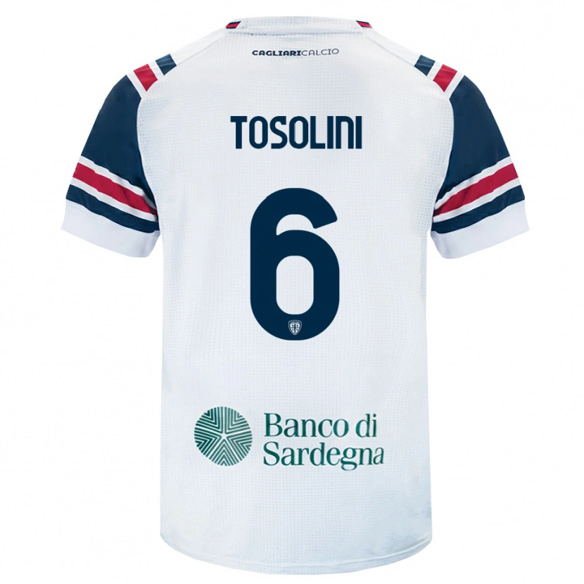 Danxen Dzieci Nicolas Tosolini #6 Biały Czerwony Zielony Wyjazdowa Koszulka 2026/27 Koszulki Klubowe