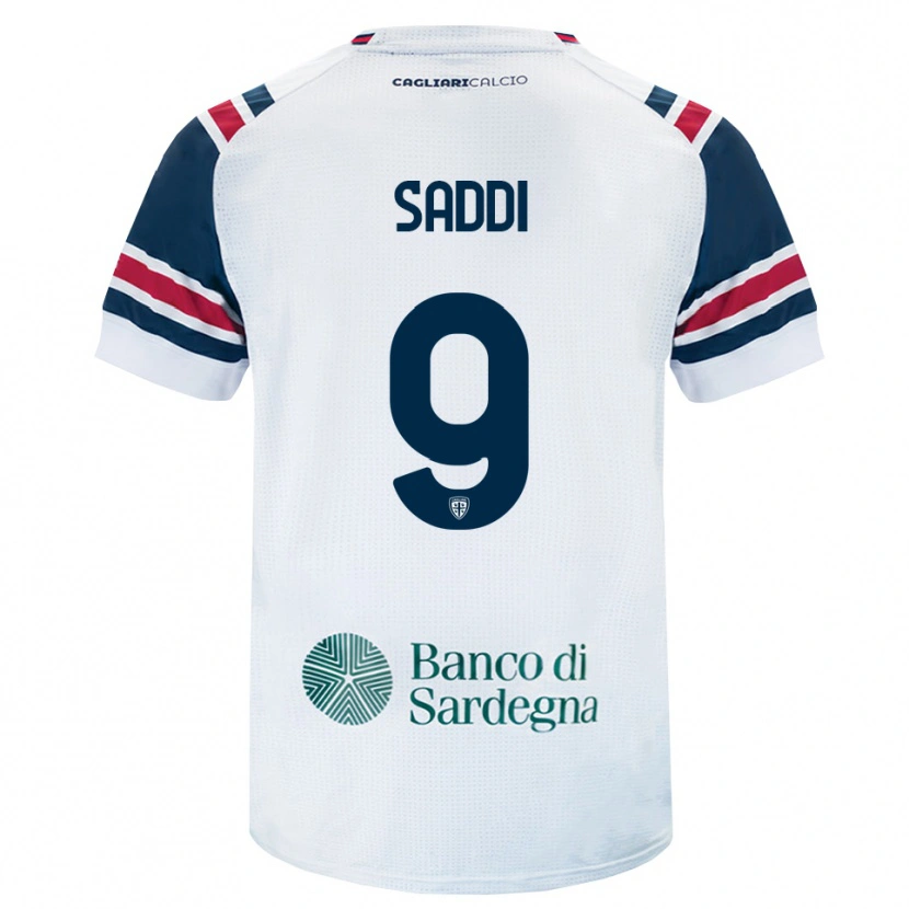 Danxen Dzieci Gianluca Saddi #9 Biały Czerwony Zielony Wyjazdowa Koszulka 2026/27 Koszulki Klubowe