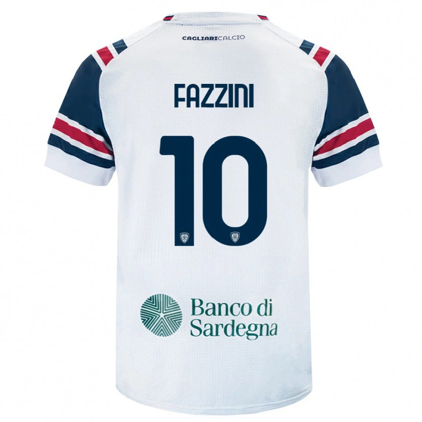 Danxen Dzieci Jacopo Fazzini #10 Biały Czerwony Zielony Wyjazdowa Koszulka 2026/27 Koszulki Klubowe