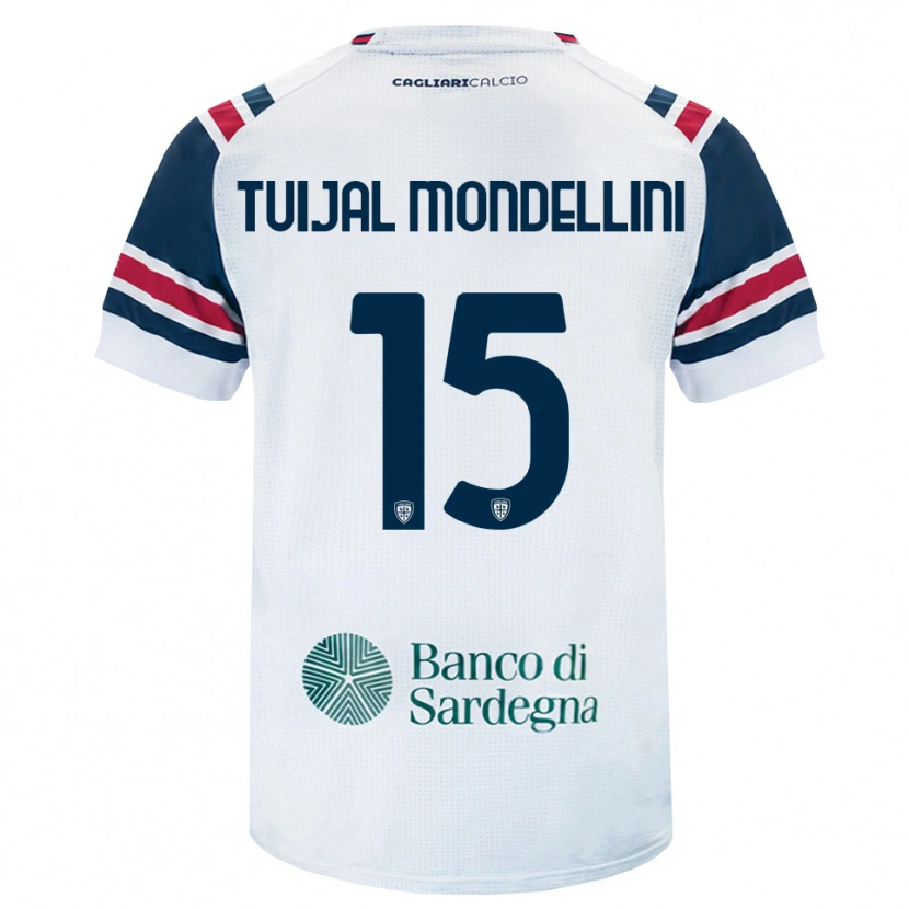 Danxen Dzieci Luca Tuijai Mondellini #15 Biały Czerwony Zielony Wyjazdowa Koszulka 2026/27 Koszulki Klubowe