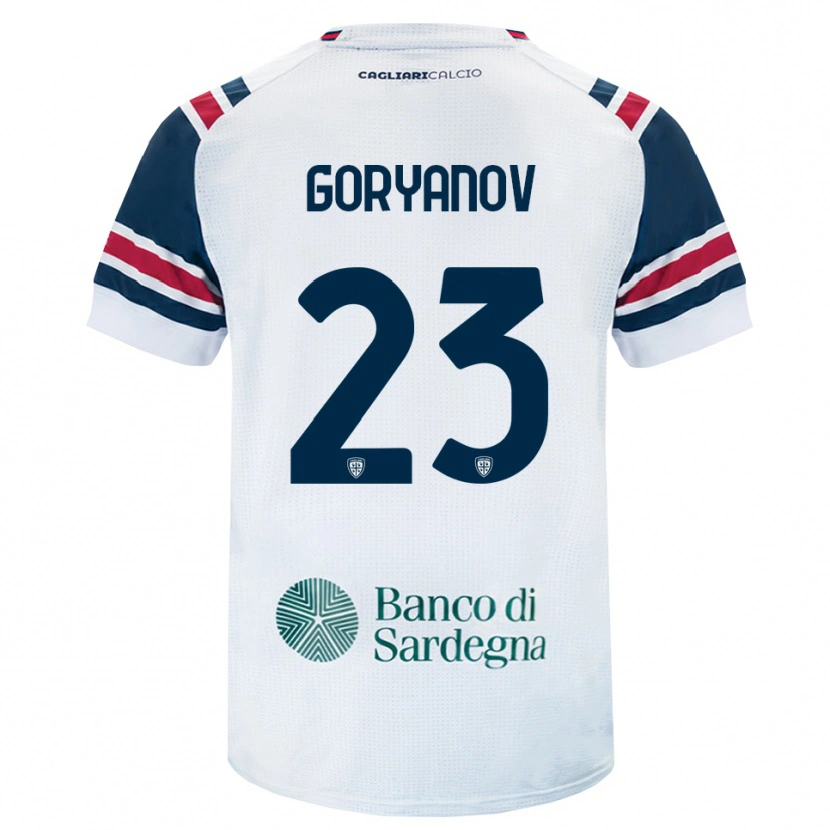 Danxen Dzieci Kristiyan Goryanov #23 Biały Czerwony Zielony Wyjazdowa Koszulka 2026/27 Koszulki Klubowe