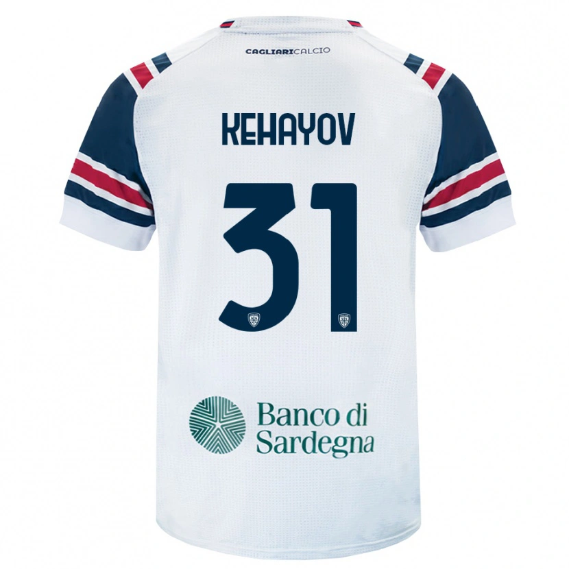 Danxen Dzieci Atanas Kehayov #31 Biały Czerwony Zielony Wyjazdowa Koszulka 2026/27 Koszulki Klubowe