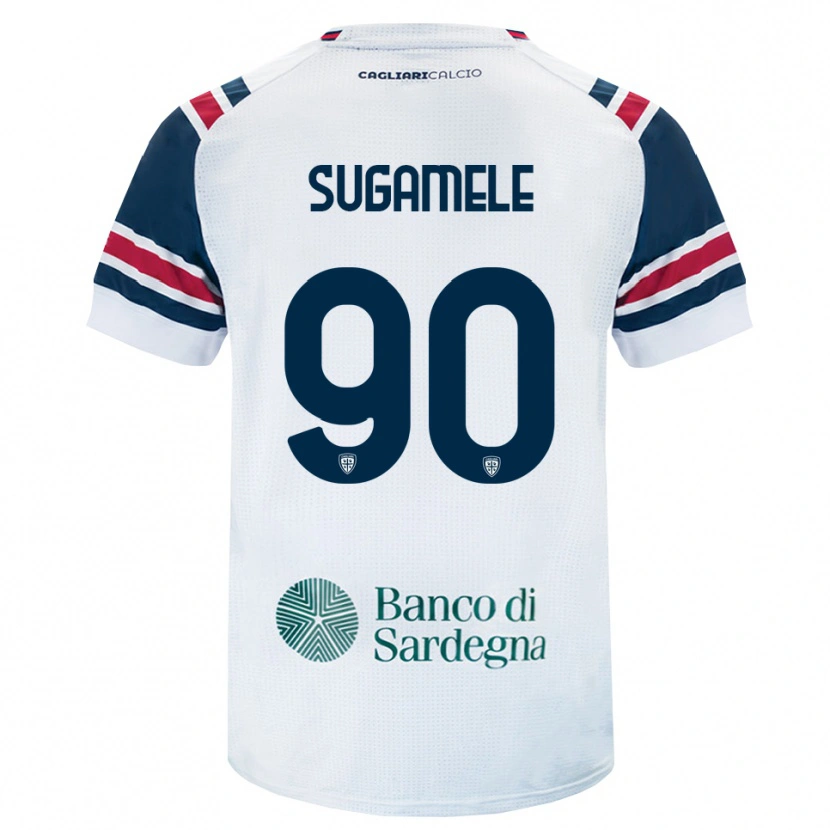 Danxen Dzieci Alessandro Sugamele #90 Biały Czerwony Zielony Wyjazdowa Koszulka 2026/27 Koszulki Klubowe