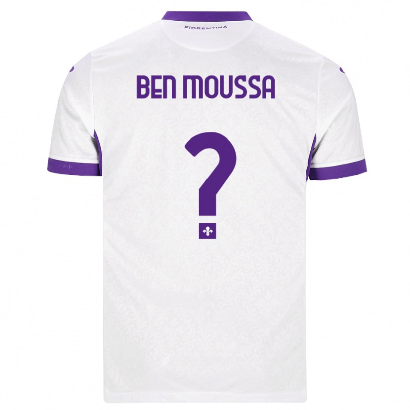Danxen Dzieci Mehdi Ben Moussa #0 Biały Fioletowy Wyjazdowa Koszulka 2026/27 Koszulki Klubowe