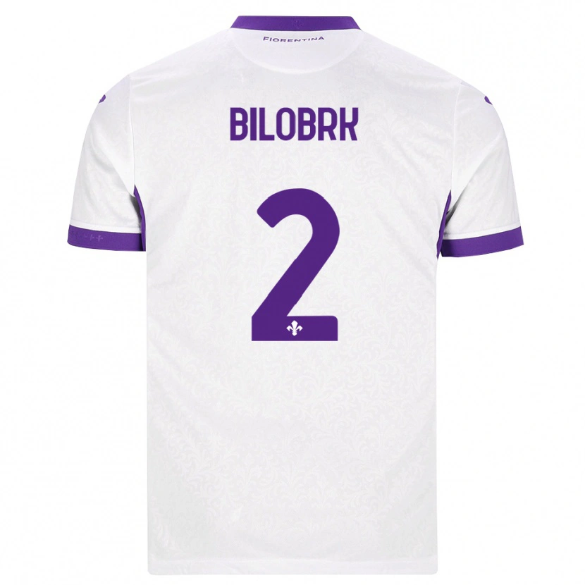 Danxen Dzieci Ante Bilobrk #2 Biały Fioletowy Wyjazdowa Koszulka 2026/27 Koszulki Klubowe