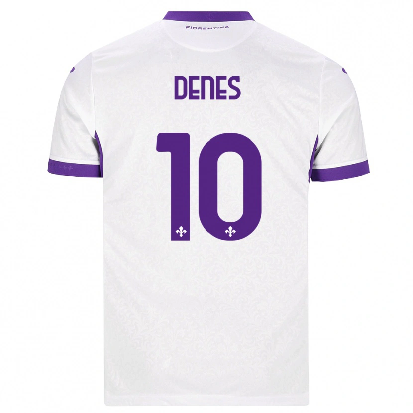Danxen Dzieci Adrián Dénes #10 Biały Fioletowy Wyjazdowa Koszulka 2026/27 Koszulki Klubowe