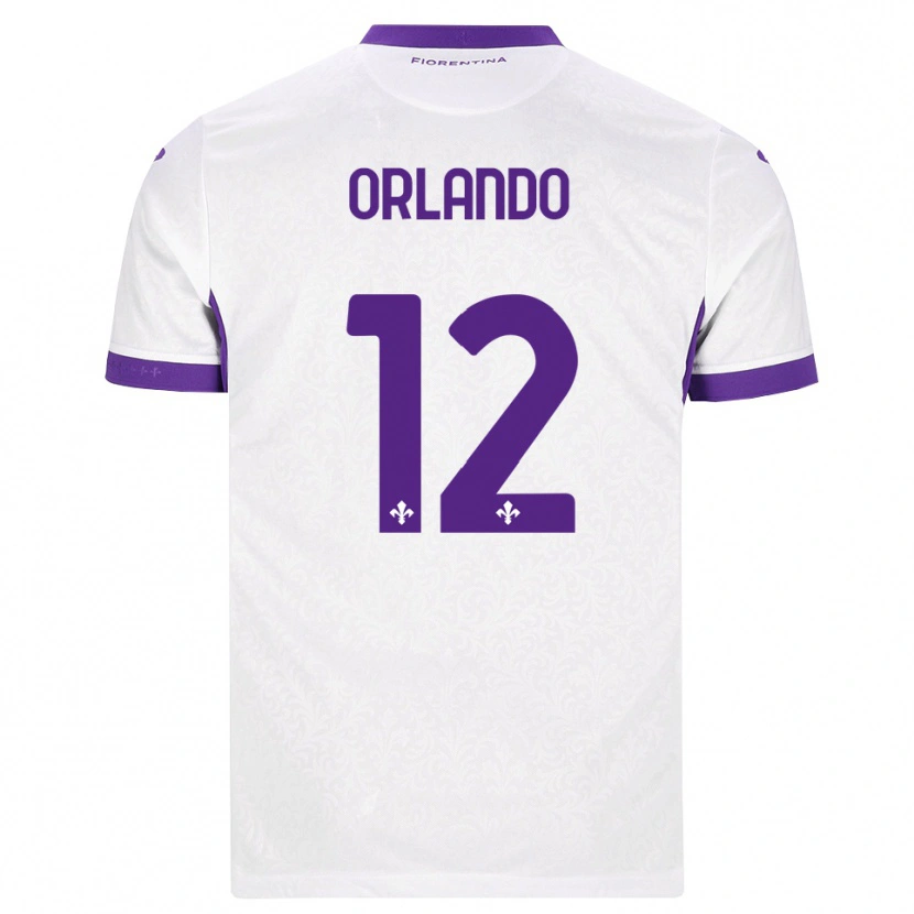 Danxen Dzieci Giulio Orlando #12 Biały Fioletowy Wyjazdowa Koszulka 2026/27 Koszulki Klubowe