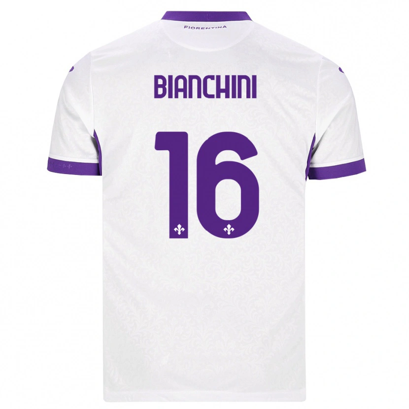 Danxen Dzieci Arno Bianchini #16 Biały Fioletowy Wyjazdowa Koszulka 2026/27 Koszulki Klubowe