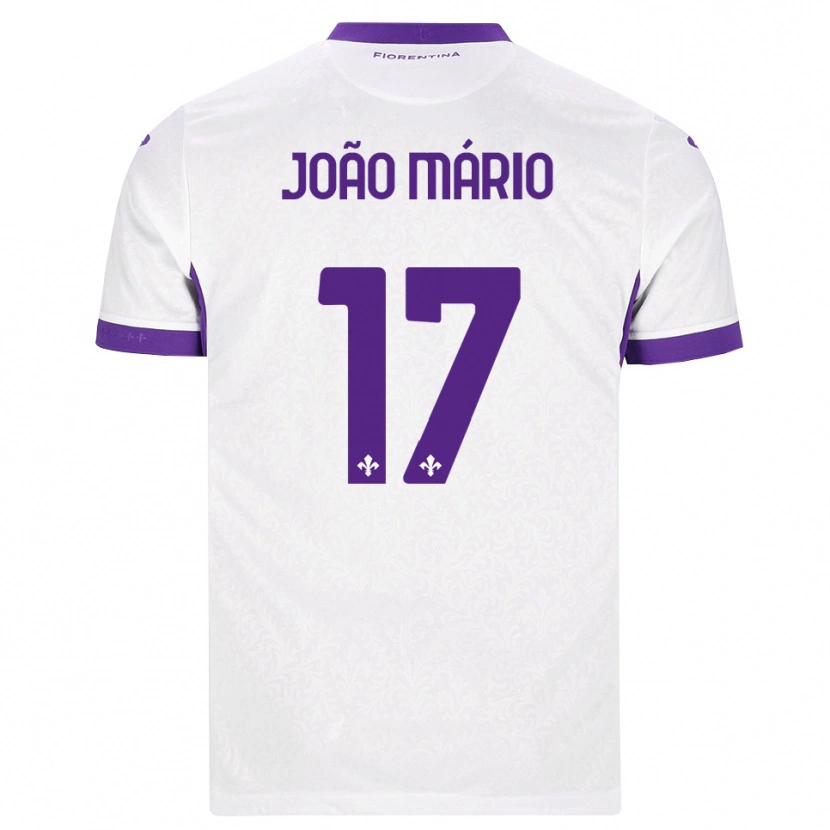 Danxen Dzieci João Mário #17 Biały Fioletowy Wyjazdowa Koszulka 2026/27 Koszulki Klubowe