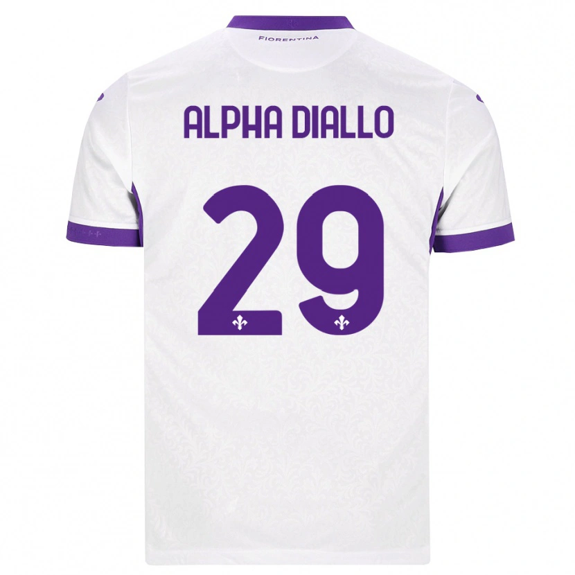 Danxen Dzieci Alpha Diallo #29 Biały Fioletowy Wyjazdowa Koszulka 2026/27 Koszulki Klubowe