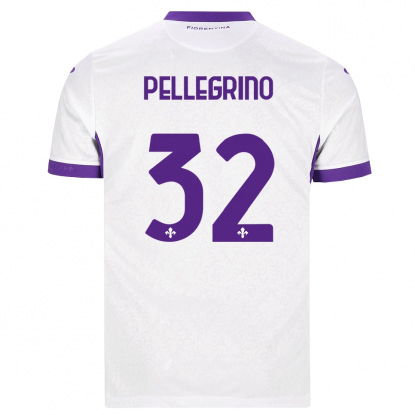 Danxen Dzieci Mateo Pellegrino #32 Biały Fioletowy Wyjazdowa Koszulka 2026/27 Koszulki Klubowe