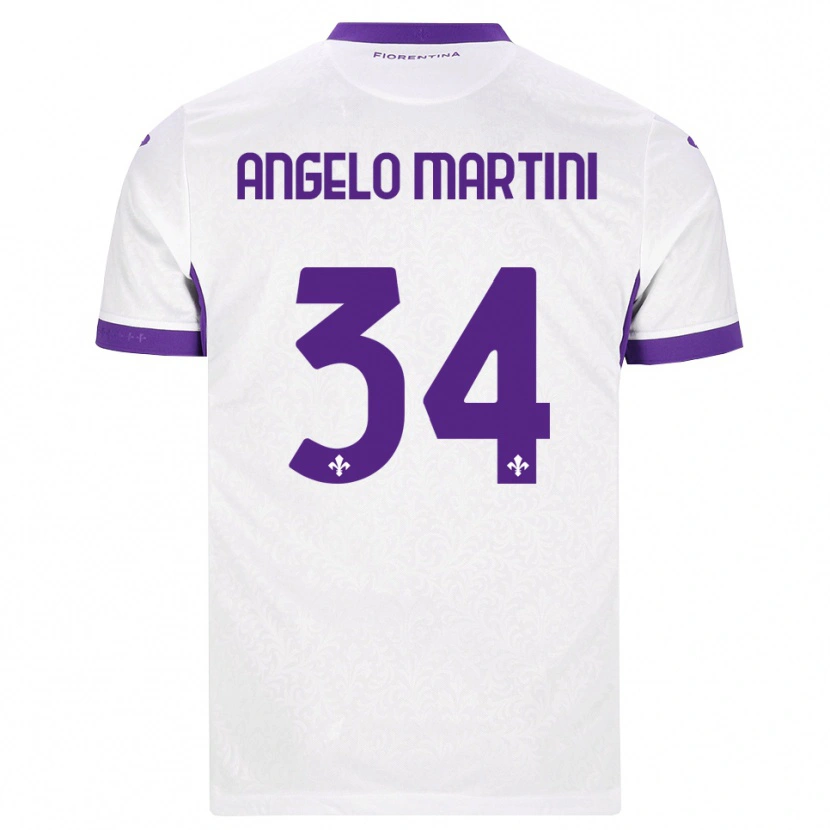 Danxen Dzieci Angelo Martini #34 Biały Fioletowy Wyjazdowa Koszulka 2026/27 Koszulki Klubowe