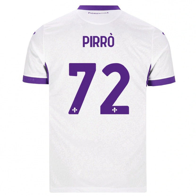 Danxen Dzieci Antonio Pirrò #72 Biały Fioletowy Wyjazdowa Koszulka 2026/27 Koszulki Klubowe