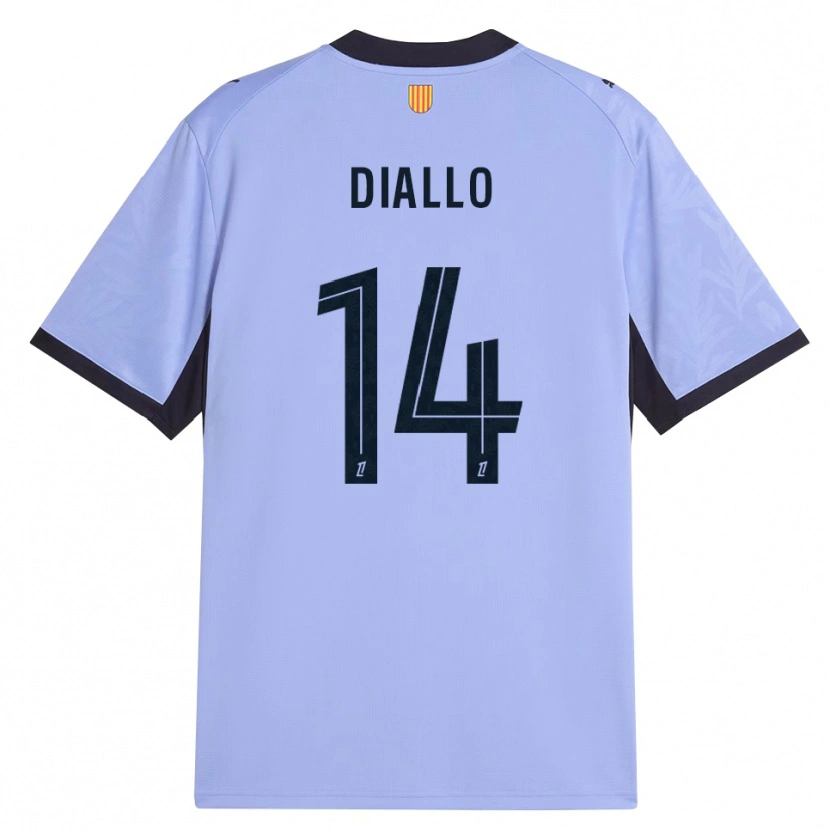 Danxen Dzieci Eliès Diallo #14 Lawendowy Czarny Trzeci Komplet Koszulka 2026/27 Koszulki Klubowe