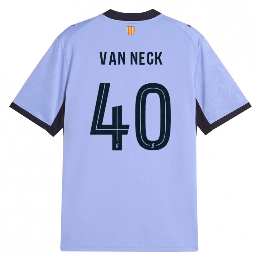 Danxen Dzieci Jelle Van Neck #40 Lawendowy Czarny Trzeci Komplet Koszulka 2026/27 Koszulki Klubowe