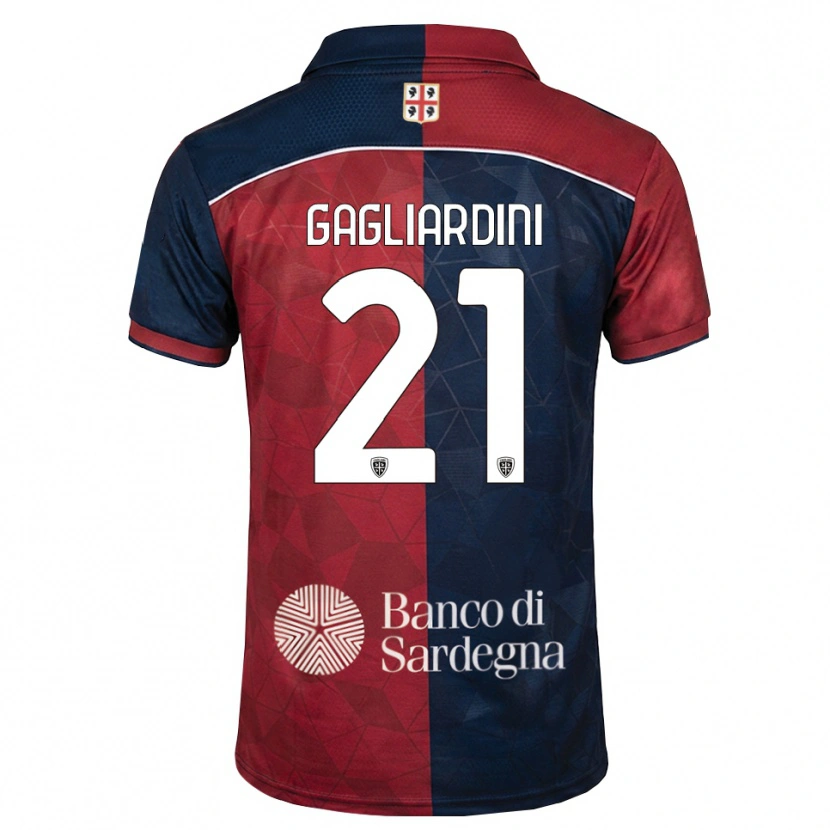 Danxen Dzieci Roberto Gagliardini #21 Bordowy Królewski Niebieski Domowa Koszulka 2026/27 Koszulki Klubowe