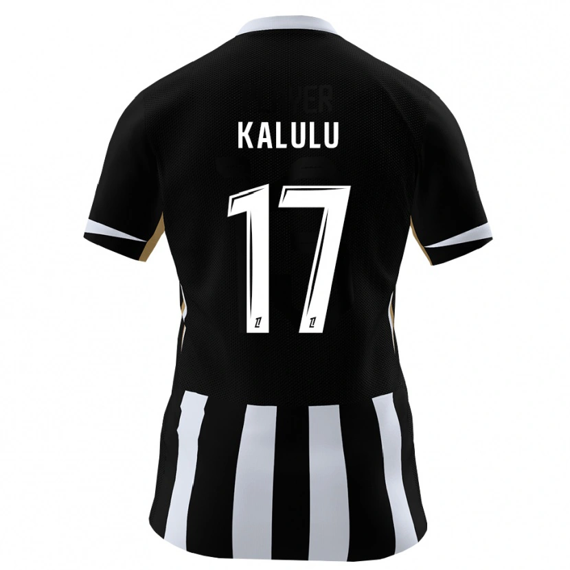 Danxen Dzieci Joseph Kalulu #17 Czarny Niebieski Domowa Koszulka 2026/27 Koszulki Klubowe