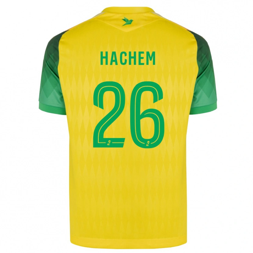 Danxen Dzieci Ryad Hachem #26 Żółty Zielony Czerwony Domowa Koszulka 2026/27 Koszulki Klubowe