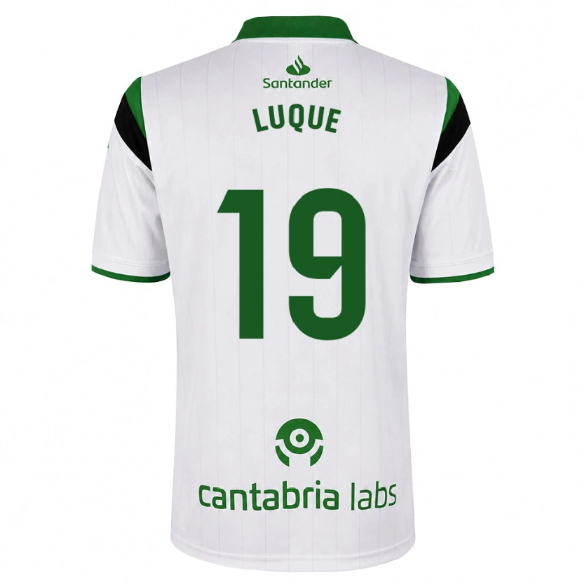 Danxen Męski Iker Luque #19 Biały Zielony Czarny Domowa Koszulka 2026/27 Koszulki Klubowe