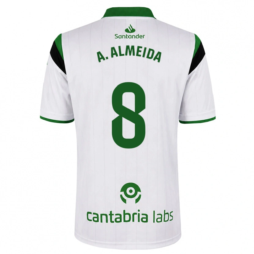 Danxen Męski André Almeida #8 Biały Zielony Czarny Domowa Koszulka 2026/27 Koszulki Klubowe