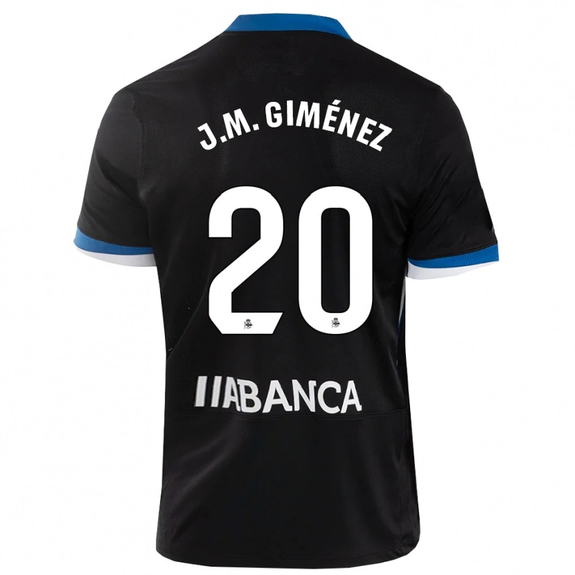 Danxen Męski José María Giménez #20 Czarny Niebieski Biały Wyjazdowa Koszulka 2026/27 Koszulki Klubowe