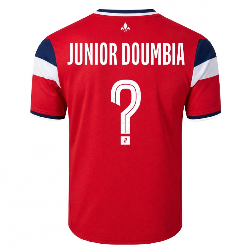 Danxen Męski Samba Junior Doumbia #0 Czerwony Biały Królewski Niebieski Domowa Koszulka 2026/27 Koszulki Klubowe