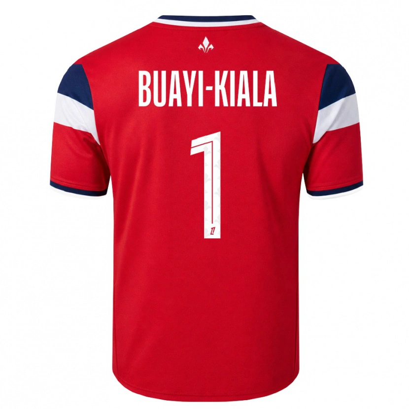 Danxen Męski Israël Buayi-Kiala #1 Czerwony Biały Królewski Niebieski Domowa Koszulka 2026/27 Koszulki Klubowe