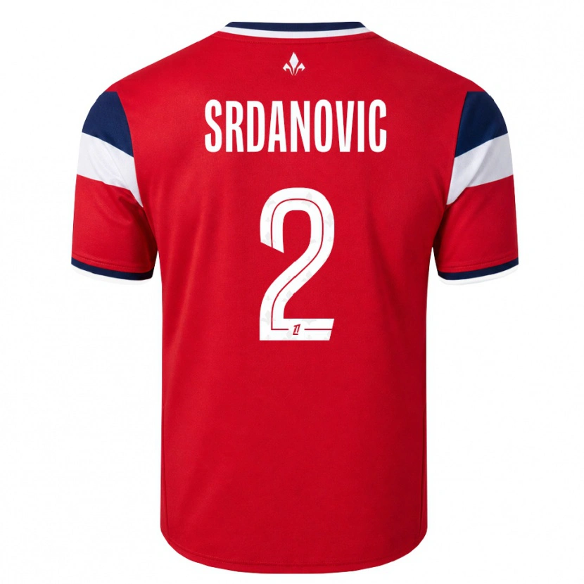 Danxen Męski Loun Srdanovic #2 Czerwony Biały Królewski Niebieski Domowa Koszulka 2026/27 Koszulki Klubowe