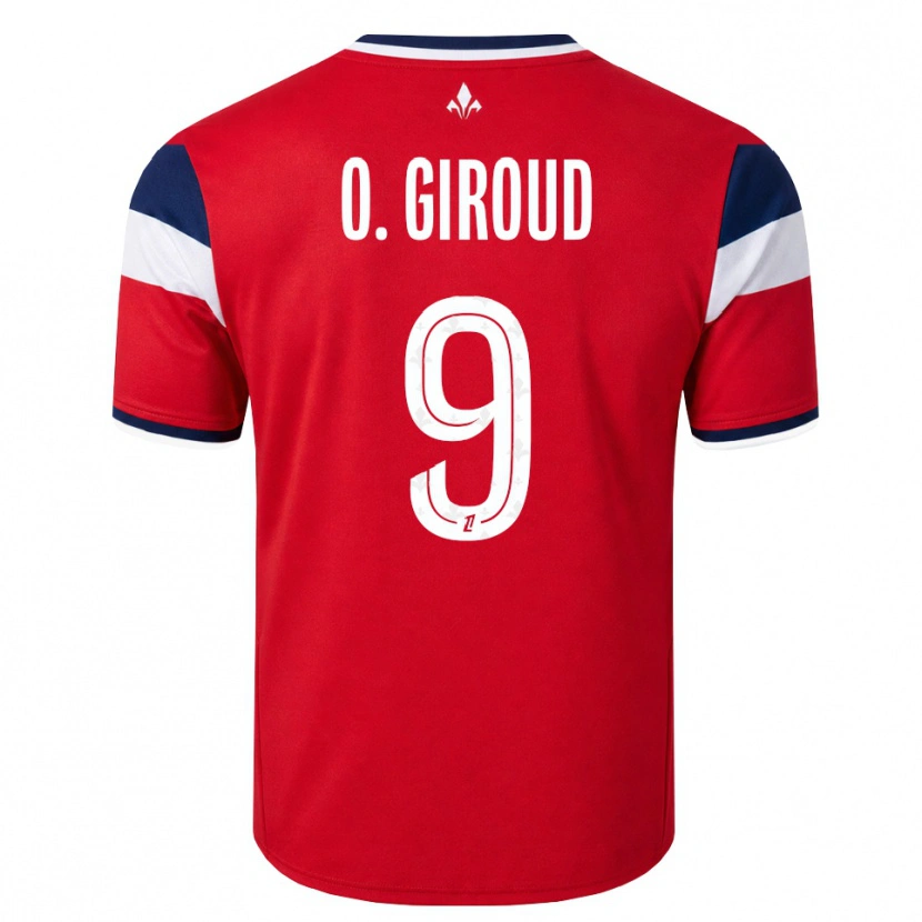 Danxen Męski Olivier Giroud #9 Czerwony Biały Królewski Niebieski Domowa Koszulka 2026/27 Koszulki Klubowe