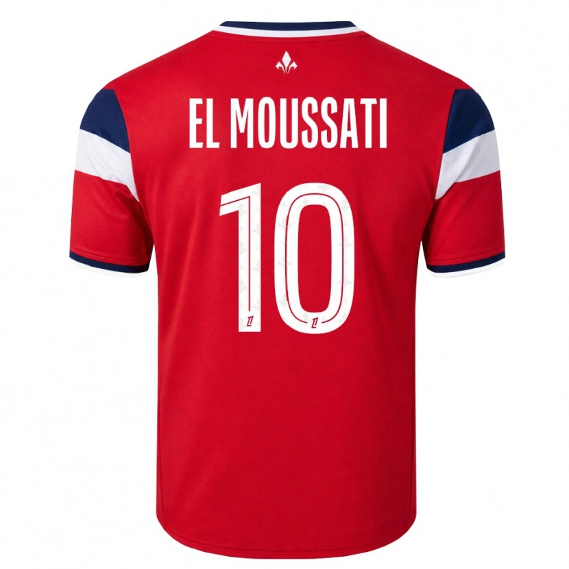 Danxen Męski Redouane El Moussati #10 Czerwony Biały Królewski Niebieski Domowa Koszulka 2026/27 Koszulki Klubowe
