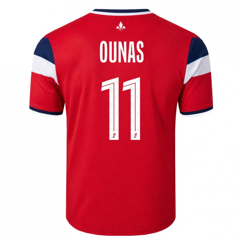 Danxen Męski Adam Ounas #11 Czerwony Biały Królewski Niebieski Domowa Koszulka 2026/27 Koszulki Klubowe