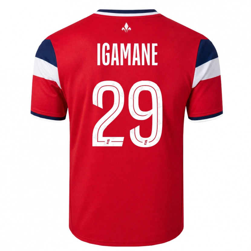 Danxen Męski Hamza Igamane #29 Czerwony Biały Królewski Niebieski Domowa Koszulka 2026/27 Koszulki Klubowe