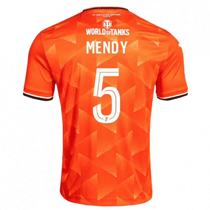 Danxen Męski Benjamin Mendy #5 Pomarańczowy Biały Czarny Domowa Koszulka 2026/27 Koszulki Klubowe
