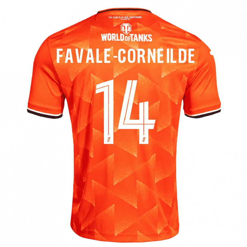 Danxen Męski Gianni Favale-Corneilde #14 Pomarańczowy Biały Czarny Domowa Koszulka 2026/27 Koszulki Klubowe