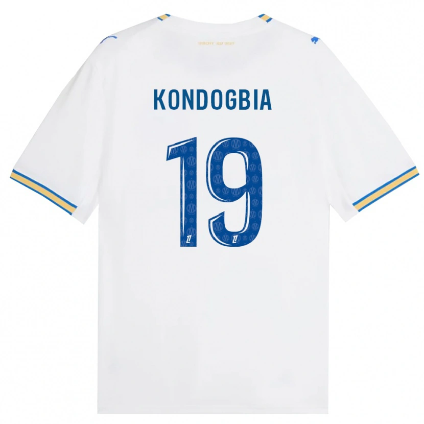 Danxen Męski Geoffrey Kondogbia #19 Niebieski Biały Domowa Koszulka 2026/27 Koszulki Klubowe