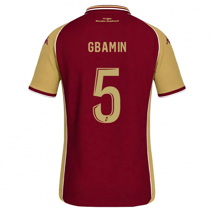 Danxen Męski Jean-Philippe Gbamin #5 Złoty Ciemnoczerwony Domowa Koszulka 2026/27 Koszulki Klubowe