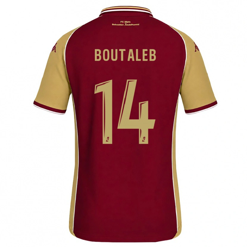 Danxen Męski Inès Boutaleb #14 Złoty Ciemnoczerwony Domowa Koszulka 2026/27 Koszulki Klubowe